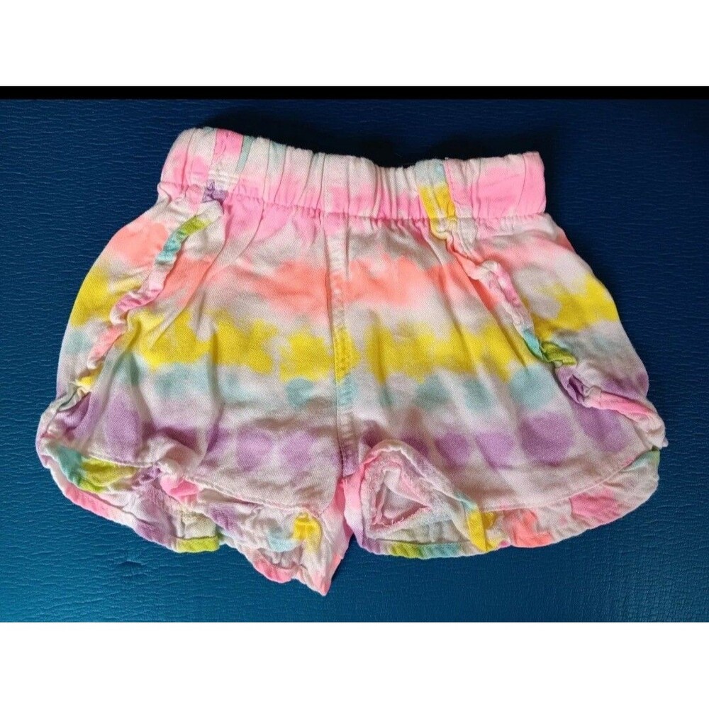Shorts 12 Months Girls Garanimals With Ruffles Tie Dye Striped Baby
